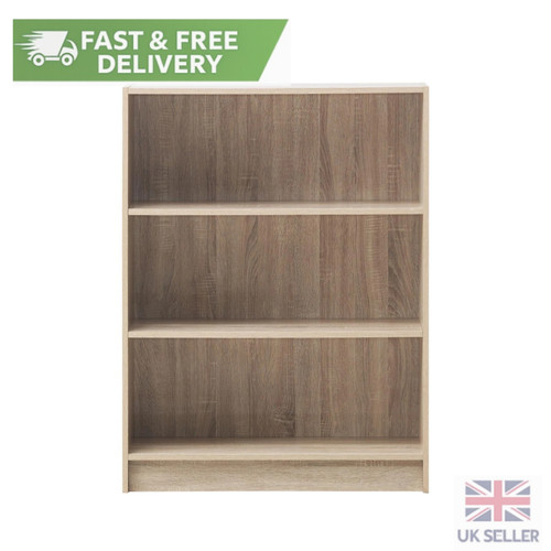 Oak tier bookcase wood - oak,