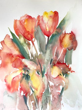 Original Watercolour Tulips