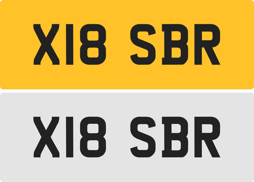 Sbr private number plate - sbr,