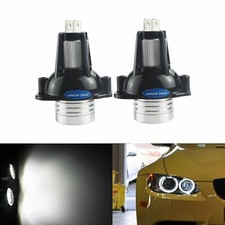 2x Canbus White LED Angel Eyes