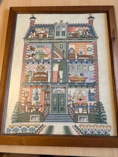 Beautiful framed embroidery - a,