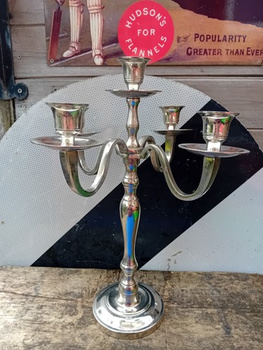 Arm silver metal candelabra - 5,
