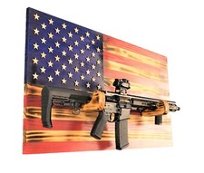 Wooden Rustic American Flag