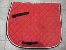 Saddle pad Numnah full size red/black/white.