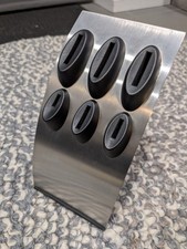 Genuine Global Knives 6 Knife Block (Knives Not Included) Stainless Steel Front