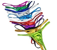 Ladies Metallic Shiny Thong G