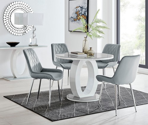 Giovani round white gloss and - round,