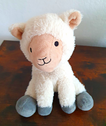 Plush lamb soft toy white - soft,
