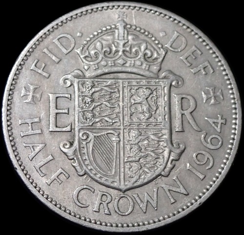 Half crown 1964 elizabeth - uk,
