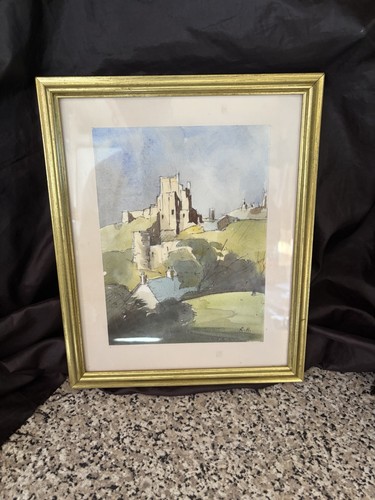 Vintage framed watercolour - vintage,