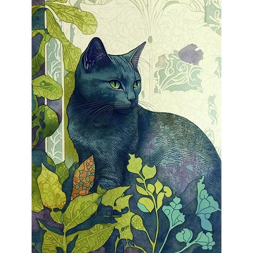 Russian blue cat - cat, modern