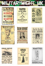 1/6 SCALE 12"  FIGURES WILD WEST WANTED POSTERS DIORAMA MODEL