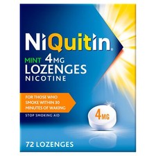 Niquitin Mint Lozenge 4mg 72 Lozenges Stop Smoking Nicotine Replacement