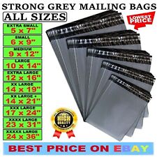 GREY Postal Post Packaging Bags Plastic Parcel Mailing Packing Postage Self Seal