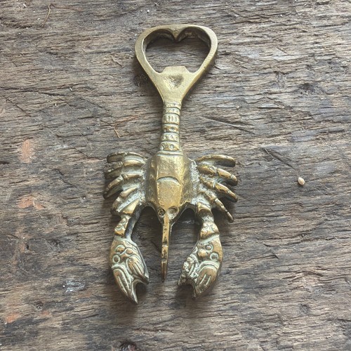 Antique brass lobster - ,