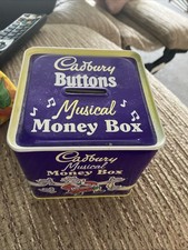 Vintage tin.Cadbury chocolate musical money box tin.  L8