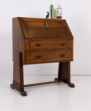 Striking Oak Art Deco 2 Drawer