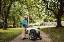 Light  24kg VAT-Exempt Easy Folding Mobility Scooter Removable Lithium Battery