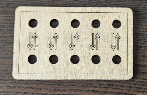 Laser cut ply push button - laser,