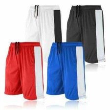 Mens Football Shorts Jogging Fitness Running Gym Sports Breathable Size S -2XL