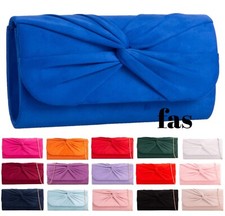 Women's Pleated Suede Evening