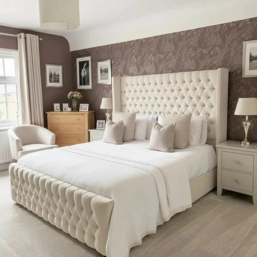 Chesterfield winged bed frame - winged,
