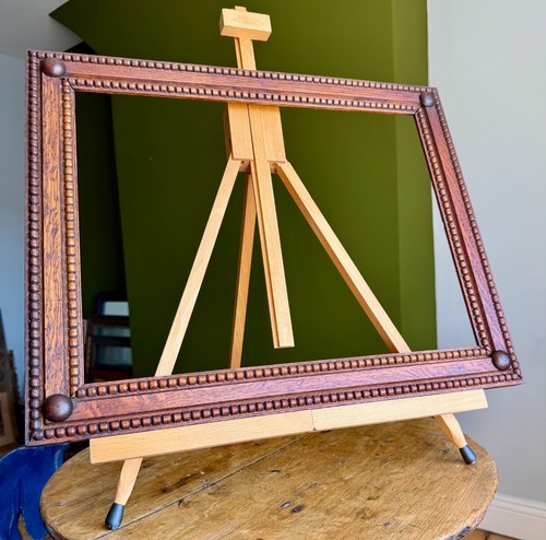 Crafted antique oak picture - antique,