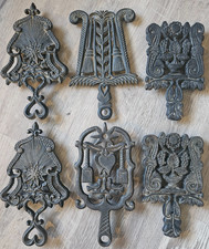 6 VTG Cast Iron Trivets. Wilton. Others. Beautiful Old Things! 5" x 9" Range.