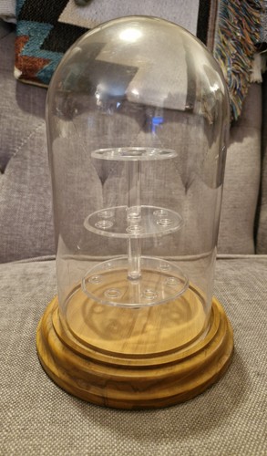Vintage wooden thimble display - vintage,