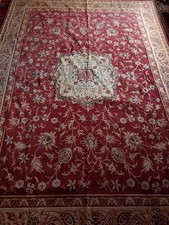 Laura Ashley Huge Templeton Rug 110" X 77' Muted Pink Beige