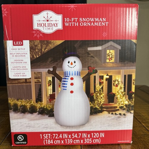 Bnib gemmy 10ft snowman with - snowman,