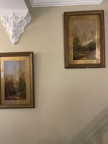 Pair gilt framed victorian - of,