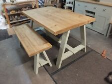 SHABBY CHIC 5FT A-FRAME TABLE  ROUGH SAWN F&B FRENCH GREY BESPOKE AVAILABLE