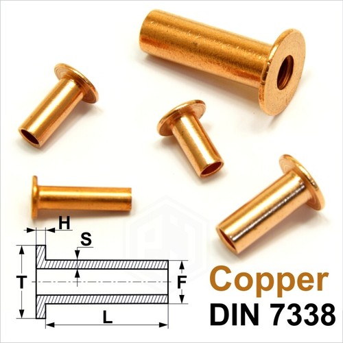 Solid copper flat head - copper,