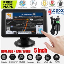 Universal Car Sat Nav GPS Navigation 8GB Free Lifetime UK & EU Maps Touch Screen