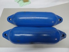 2 blue boat fenders 44cm x 13cm (R0003A)