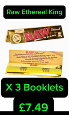 RAW Ethereal Kingsize Genuine Product - Raw's Thinnest Papers X 3 Booklets