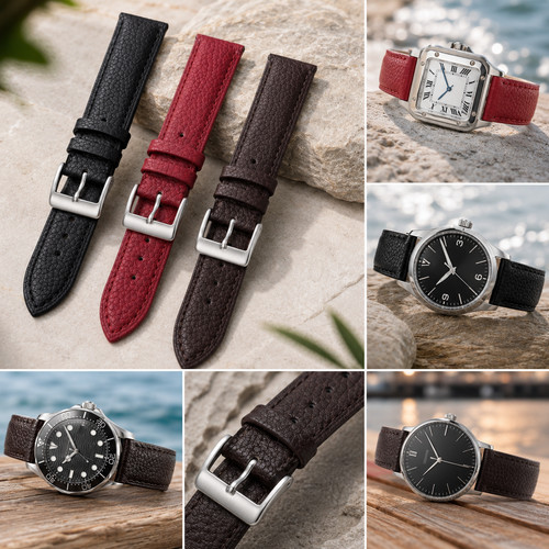 Genuine leather watch - watch, strap