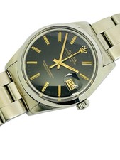 Rolex Oyster Perpetual Date Black Dial 1982 Cal. 3035 Quick Set SS Ref. 15000