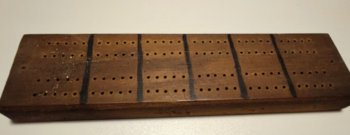 Wooden cribbage game board - wooden,