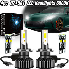 4pcs FOR Fiat 500 H7 501 LED