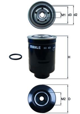 Mahle 83d fuel filter fits - fuel,