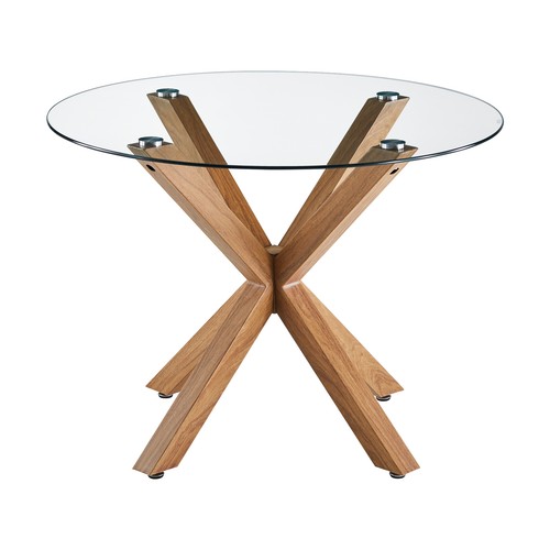 Round glass top dining - glass,