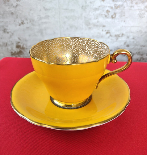 Rare vintage aynsley - yellow, &