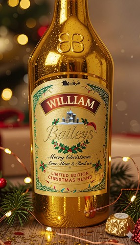 Personalised christmas baileys - personalised,