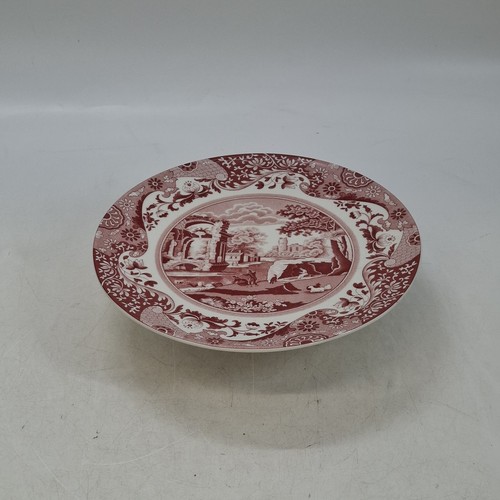 Spode cranberry italian footed - cranberry,