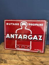 Vintage French Antargaz double sided enamel sign , 1970’s