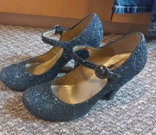 Red Or Dead Glitter Shoes Size 6 Party Christmas Buckle Fasten Black Navy