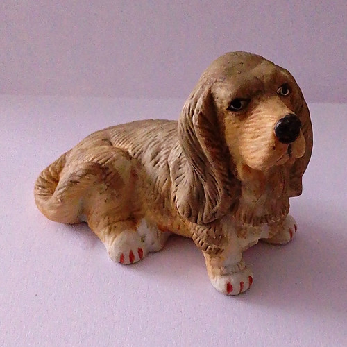 Spaniel dog figurine ornament - spaniel,