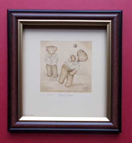 Teddy bear print framed by - ,